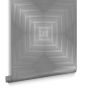 Optical Shadow Wallpaper 105252 by Graham & Brown in Gunmetal Grey