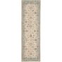 Living Treasure Hallway Runner Rugs by Nourison LI16 in Ivory Aqua