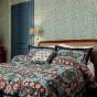 Earthly Paradise Bedding by Morris & Co x V&A in Teal Sea Green