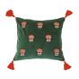 Golden Hour Cotton Cushion by Joules in Green