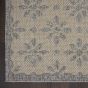 Cozumel CZM03 Indoor Outdoor floral Hallway Runner Rugs in Cream