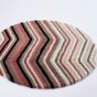 Dana Zig Zag Circle Bath Mat in Sedona Pink by Designer Abyss & Habidecor