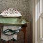 Brophy Embroidery Cotton Cushion by Morris & Co in Green