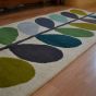 Multi Stem Green Runner Rugs 59507 Kingfisher by Orla Kiely