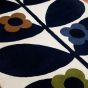 Wild Rose Fawn Wool Rugs 159605 by Designer Orla Kiely