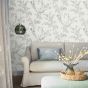 Forsythia Botanical Wallpaper 113349 by Laura Ashley in Steel Grey