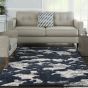 Zermatt Designer Print Rugs ZER01 in Blue Grey by Nourison