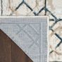 Glitz GLZ03 Geometric Framed Runner Rugs by Nourison in Ivory Taupe