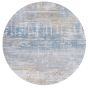 Louis De Poortere Atlantic Streaks 8718 Circle Rugs in Long Island Blue