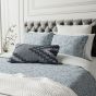 Azora Floral Bedding by Bedeck of Belfast in Chambray Blue