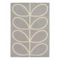 Giant Linear Stem Modern Wool Rugs 59404 in Grey by Orla Kiely