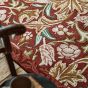 Trent Floral Wool Rugs 127503 by Morris & Co in Red House