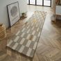 Scion Blok Geometric Wool Runner Rugs in 24101 Dandelion Yellow