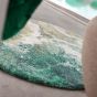 Aquazura 320 Marble Circle Bath Mat in Teal by Designer Abyss & Habidecor