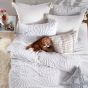 Chenille Medallion Bedding and Pillowcase By Peri Home White