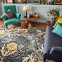 Seaweed Floral Rugs 127008 in Teal By William Morris