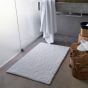 Brighton 100 Floral Bath Mats in White by Designer Abyss & Habidecor