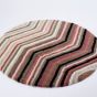 Dana Zig Zag Circle Bath Mat in Sedona Pink by Designer Abyss & Habidecor