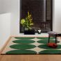 Isot Kivet Wool Geometric Rugs 132507 by Marimekko in Green