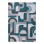 Louis De Poortere Geometric Nuance Module Rugs 9208 in Morris Green