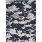 Zermatt Designer Print Rugs ZER01 in Blue Grey by Nourison