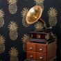 Tobago Wallpaper W0086 01 by Clarke and Clarke in Ebony Black