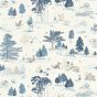 Winnie The Pooh Wallpaper 217281 by Disney Home x Sanderson in Bonbon Blue