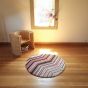 Dana Zig Zag Circle Bath Mat in Sedona Pink by Designer Abyss & Habidecor