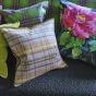 Abernethy Tartan Cushion by Designers Guild in Peony Pink