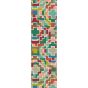 Estella Tetris Geometric Wool Runner Rugs in 89605 Multi