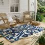 Kasuri Indoor Outdoor Rugs 446208 by Sanderson in Indigo