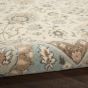 Living Treasure Hallway Runner Rugs by Nourison LI16 in Ivory Aqua