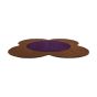 Flower Spot Wool Rugs 158401 by Orla Kiely in Chestnut Violet