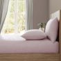 Lazy Linen Plain Fitted Bed Sheet in Mellow Pink