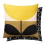 Stem Block Floral Indoor Outdoor Cushion By Orla Kiely in Yellow