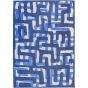 Louis De Poortere Designer Kuba Rugs in 9336 Ultramarine Blue