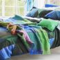 Varanasi Fuchsia Mohair Throw in Green By Designers Guild