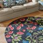 Foraging Wool Circle Rug 146618 by Sanderson in Indigo Blue