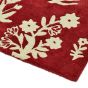 Woodland Glade Wool Rug 146800 by Sanderson in Damson Red