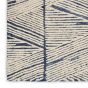 Colorado CLR01 Linear Wool Runner Rug by Nourison in White Blue