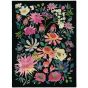 Zinnia 16505 Floral Rug in Black Multi by Bluebellgray