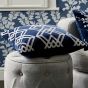 Maddison Geometric Cushion by Laura Ashley in Midnight Blue