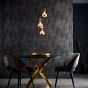 Sontuoso Wallpaper W0169/03 by Clarke & Clarke in Noir Black