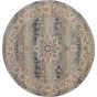 Vintage Kashan Circluar Rugs VKA01 by Nourison in Grey