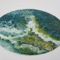 Aquazura 320 Marble Circle Bath Mat in Teal by Designer Abyss & Habidecor