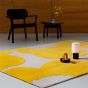 Iso Unikko Wool Floral Rugs 132306 by Marimekko in Yellow