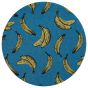 Louis De Poortere Designer Banana Round Rugs in 9394 California Blue