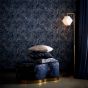 Lavico Wallpaper W0168/03 by Clarke & Clarke in Midnight Blue