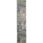 Quarry QUA04 Abstract Distressed Runner Rugs in Grey Beige by Nourison