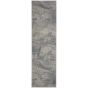 Rustic Textures RUS15 Abstract Runner Rugs in Grey Blue